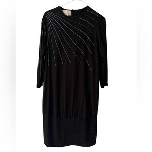 MOTHERHOOD BLACK EMBELLISHED MATERNITY DRESS!!